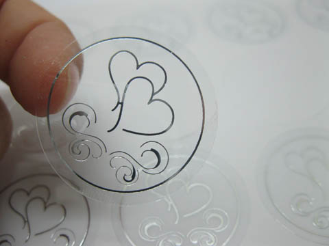 Silver wedding stickers for invitations