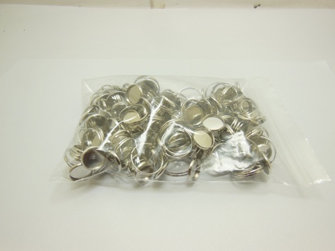 100 Silver Round Adjustable RING Blank Bases Jewelry Finding [ac-ri8 ...