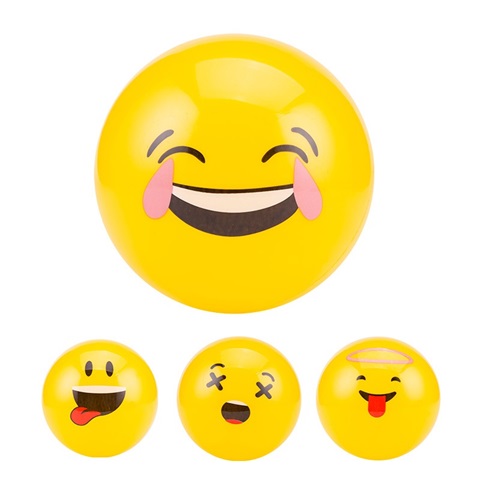 10 Inflatable Funny Smile Face Emoticon Bouncing Balls 22cm Dia. [toy ...