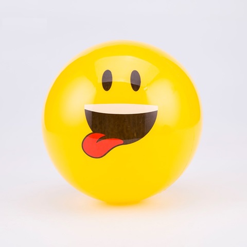 10 Inflatable Funny Smile Face Emoticon Bouncing Balls 22cm Dia. [toy ...