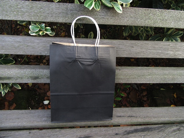 black shopping bags wholesale