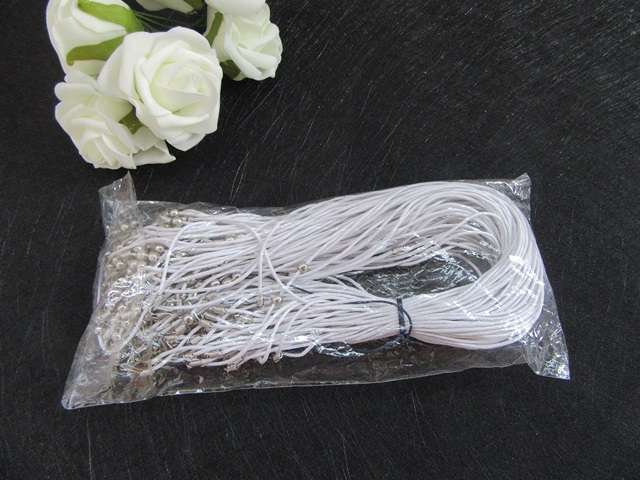 100 White Waxen Strings With Connector For Necklace [ac-str12] - $9.90 ...