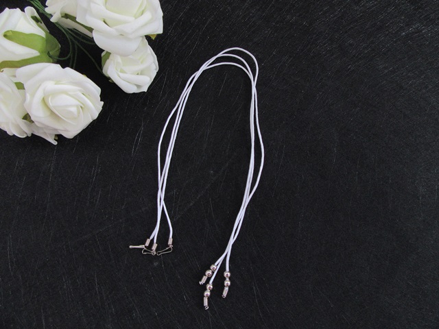 100 White Waxen Strings With Connector For Necklace [ac-str12] - $9.90 ...