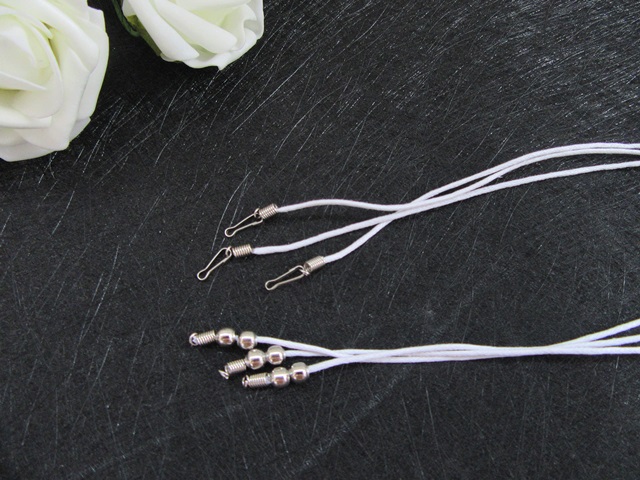 100 White Waxen Strings With Connector For Necklace [ac-str12] - $9.90 ...