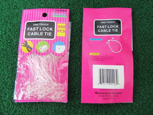 12Sheet X 200Pcs (2400Pcs) Fast Lock Cable Tie Snap Lock Pin Sec Cable ...
