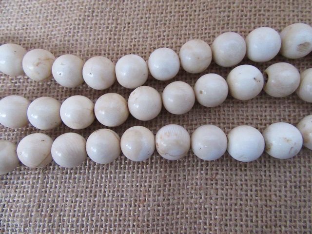 3Strands X 27Pcs White Round Genstone Beads 15mm Dia. [be-g-ch217] - $8 ...