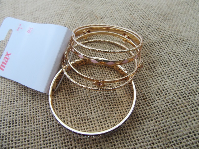 12Pkts Metal Multi-Loop Bangles Bracelets Assorted [br-m-ch117] - $18. ...