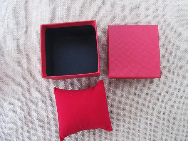 6Pcs Red Cube Watch Display Boxes Gift Boxes 8.5x8x5.5cm [dis-wa-ch8 ...