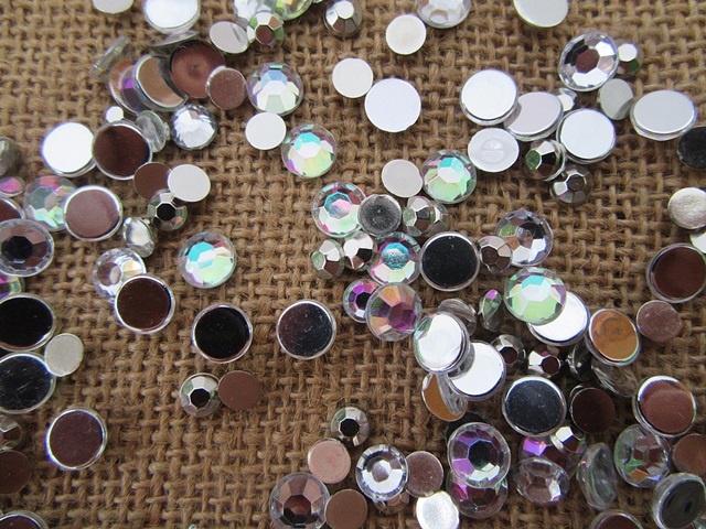 250Gram White AB Color Flatback Acrylic Gemstones Rhinestones As [ac-ab ...