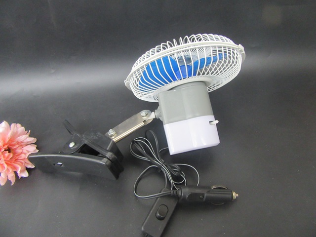 1Pc 18cm 12v Car Clip On Oscillating Fan with Cigarette Lighter [car-ot ...