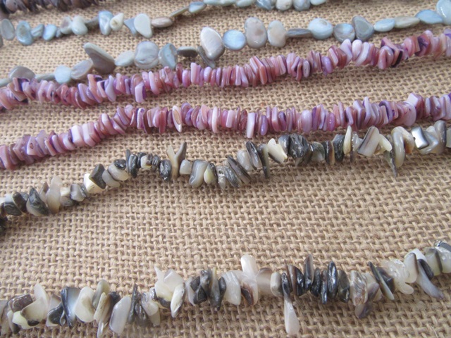 6Strands Shell Loose Chip Beads DIY Jewellery Making Assorted [sh-p ...
