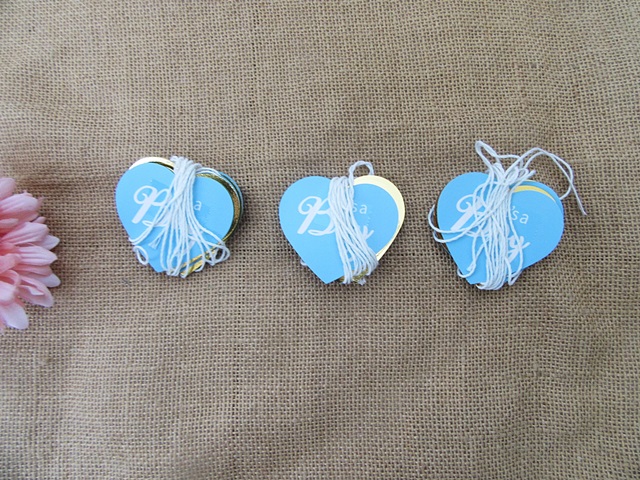 4Pack x 6 Baby Shower It's A Boy Blue Heart String 213.3cm Party [toy-o ...