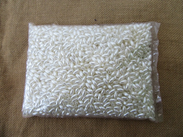 250g (1180Pcs) Light Ivory Faux Rice Simulate Pearl Beads Loose [be ...
