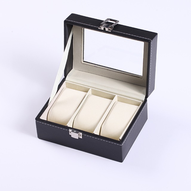 1Pc Black Watch Storage 3 Compartment Display Case [dis-wa-ch21] - $9. ...