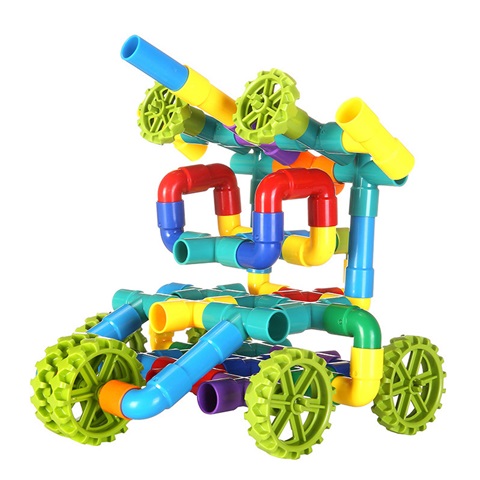 1Set x 100Pcs Tube Pipeline Building Block Construction Plug Toy 100 ...