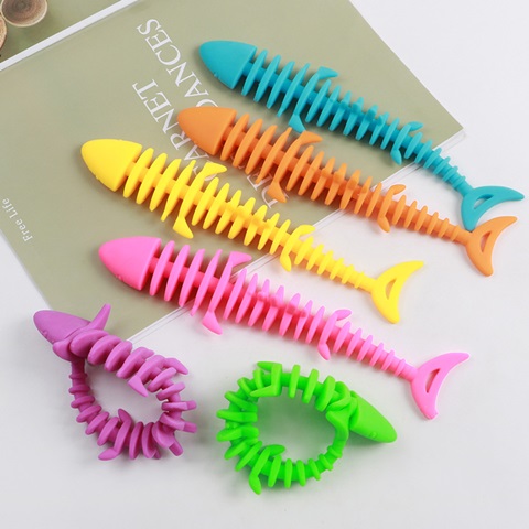 6pcs Fishbone Fidget Stress Relief Decompress Toy for Adults & K 6Pcs ...