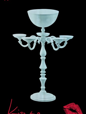 Glass vase front view